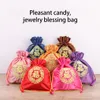 drawstrings Bag Fu Word Gift Bags Pouches Packaging Household Pink v0OS#