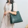 Omuz Çantaları Kadın Moda Vintage Yumuşak PU Deri Çanta Kadın Yüksek Kalite Lüks Bayanlar Günlük Büyük Kapasite Tote Çanta 2024