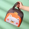 Carto Animal Thermal Bag Student Lunch Box Portable Lunchbox大容量肥厚したアルミホイルランチバッグZ1PR＃