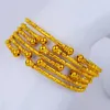 Bangle Ball 6 pcs/lot Dubai bracelets pour femmes 24 K plaqué or couleur bijoux moyen-orient filles la mariée éthiopienne cadeau de mariage