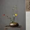 Wazony japońskie gruboziarniste ceramiki czarny wazon imitacja kamienna streszczenie złota glazura ceramiczna zen Dekoracja dekoracji domowej retro