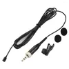 Microphones 1 pcs confortable omnidirectionnel cravate cravate micro 3.5mm condensateur pour système sans fil