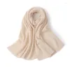 Шарф -тренд шал шарф двух целей чистые кашемирные женщины вязаные аксессуары на мысе повседневная мягкая шея тепло