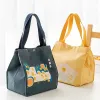 Nouveau sac à lunch japonais sac en toile portable sacable grande capacité épaissie de boîte à lunch thermique à insu-sac C7MP #