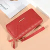 lg Women's Wallet Female Purses Tassel Coin Purse Card Holder Wallets Double Zipper Pu Leather Clutch Luxury Mey Phe Bag S6wO#