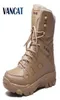 Bottes tactiques en cuir des forces spéciales pour hommes, bottines imperméables de Combat dans le désert, chaussures de travail de l'armée, grande taille 39-47 2010197790415