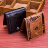pu läder plånbok för män kvinnor handväska plånböcker Kreditkort Fotohållare Billetera Hombre XM121 R5L0#