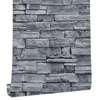 Wallpapers Retro Gray Stone Brick Pattern Waterproof And Antifouling PVC Background Wall Old House Decoration Self-Adhesive Wallpaper