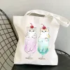 Harajuku Kawaii Y2k Anime Tote Bag Mignon Imprimé Sho Sac Pliable Boutique Sac Boutique Femme Designer Sacs À Main Shopper m1Q3 #