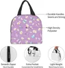 Daisy FRS Butterfly Purple Lunch Bag Travel Work Bento Cooler återanvändbar Tote Picknicklådor Isolerade Ctainer -väskor för kvinnor 80gn#