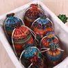 vintage Ethnic Style Drawstring Pouch Packaging Gift Candy Storage Bag Women Printed Jewelry Small Christmas Bag 232W#