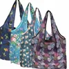 12pcs Shop Bag Reusable Foldable Portable Handbag Supermarket Beach Toy Storage Bags Shoulder Travel Grocery Bag b5x8#