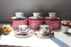 Service à thé de Style Pastoral britannique, tasses et soucoupes en porcelaine, tasse et soucoupe à café, coffret cadeau trois pièces, série centenaire Aalter