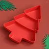Piatti 1PC Albero di Natale Frutta secca Vassoio Caramelle di plastica Home Snack Melone Articoli per feste