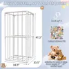 Haidaiya Extra Large Plush Animal Zoo Stand Children's Storage Rack med meshkorg för att fylla djur Game Room Decoration Corner Toy Box (Thighted Tube)