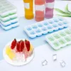 Bakformar Easy Ice Release Tray Silicone Cube Mold Set för whisky cocktails med 14 rutnät DIY -fester