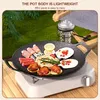 Kochgeschirr-Sets, Braten, Herd, Braten, Outdoor, Innenbereich, rund, tragbar, Grillpfanne