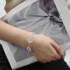 Vans Sterling Silber Armband Weibliche Glücksbringer Vierblättriges Gras Handschmuck 999 Sterling Silber Leichter Luxus Hohes Niveau Einstellbar Qixi Geschenk