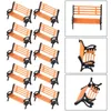 Decorative Flowers 10pcs Model Train HO Scale 1:87 Bench Chair Settee Street Park Layout Plastic Craft Home Decor Kid Toy 0.79 X 0.55 0.35