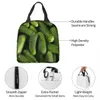 green Sausage Pickled Cucumber Insulated Lunch Bag Portable Reusable Cooler Bag Tote Lunch Box College Outdoor Girl Boy e6LC#