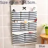 2024 6/8 Storage Pockets Wall Door Hanging Organizer Bathroom Cotton Linen Sundries Folding Underwear Socks Toys Key Sorting Bags - for