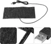 Tapis USB Siège Feuille chauffante Coussin électrique Noir 5V Tapis en fibre de carbone Chauffe-mains 20x10cm Souris Couverture chaude US