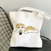 carto mignon chat harajuku réutilisable shopper canvas sac fille sac à main sac épaule sacs sacs de boutique féminine m2tn # #