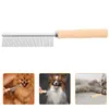 Dog Apparel Pet Cat Comb Wooden Handle Single Row Combing Smoothing Kitten Accessories Dematting For Cats Fur Grooming Combs Supplies