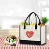 Bolsas de lona de grande capacidade Dobráveis Eco-Friendly Cott Tote Bags Reutilizáveis DIY Bolsa de Ombro Bolsa de Supermercado Bege Branco k9Z4 #