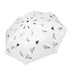 Regenschirme – Papierflieger, faltbar, für Regen und Sonne, doppelter Verwendungszweck, Sonnenschutz, UV-Schutz, dreifach