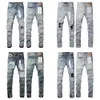 paarse jeans merk mannen ontwerper jeans skinny zwarte broek denim broek mode casual streetwear fijn midden taille slanke rechte been pant heren jeans