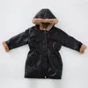 Giubbotti Bambini Abbigliamento per bambini Inverno Addensare Caldo Lungo Impermeabile Giacca in pelliccia finta 2024 Vestiti per ragazze Felpa con cappuccio Parka Outwear Cappotto in pelle