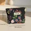 new Small Women's Cosmetic Bag Portable Plant Pattern Small Sanitary Napkin Storage Bag Commuter Coin Key Bag Portable Card c4AD#