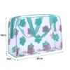 Bolsas de maquillaje de PVC transparente, bolsa de cosméticos impermeable floral portátil para mujer, bolsa de viaje para artículos de tocador, bolsas de almacenamiento para ducha X4WU #