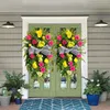 Dekoratif Çiçekler Simülasyon Çiçek Kapısı Asma Çelenk Ön Dekorasyon Sonbahar Mevsim Başlangıç ​​Ağaç Çelenk Pencere Emme Bardakları
