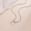 Chains GIOIO Percentage Symbol Necklace Pearl Jeweled Pendant Special-Interest Design All-Match Fashion 2024 Sexy Clavicle Chain