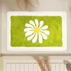 Bath Mats Bathroom Rug Mat Soft Non-Slip Bathtub Ultra Water Absorbent Plush Microfiber Doormat Cute Daisy