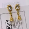 Brincos de alta qualidade luz luxo moda vintage banhado a ouro varredura ombro 925 agulha de prata feminina orelha studs jóias