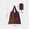 Sac de magasin réutilisable portable Oxford Wed Solid Color Sac à main d'épicerie pliable imperméable à l'épaule Ripstop Sac à main Q5HR #