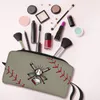 fi Softball Baseball Lace Travel Toiletry Bag for Women Cosmetic Makeup Bag Beauty Storage Dopp Kit T5cF#