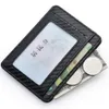 Męskie szczupłe minimalistyczne portfele kieszonkowe FRT RFID Uchwyt karty kredytowej przenośne skórzane portfele U1LB#