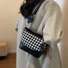 Designer Luxury fashion Tote Bags This years trendy checked small bags for womens new autumn and winter highend and versatile texture single shoulder crossbody wand