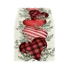 Bordduk Delikat kärlek Valentine Day Cover Linen Printed Party Flag Garland med ljus 6 ft