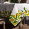 Tableau de table d'été à fleur de citron rectangle