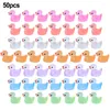 Garden Decorations 1 Set Fluorescent Duck Rose Transparent 50pcs Blue Landscape Decor Light Red Miniature Figures Orange Ornament