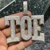 Personalized Custom Purse Buckle Hip Vvs Moissanite Letter Pendant 925 Sterling Silver 18k Gold Plated Double Color Engraved