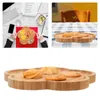 Decorative Figurines Tray Tableware Pastry Plate Confectionery Food Holder Storage Bamboo Cookie Jewelry