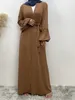 Ethnic Clothing High Quality Women Abaya Muslim Dresses Black Long Robe Islamic Fashion Solid Color Ramadan Classic Simple Kimono