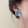 Ohrstecker Sommer und Frühling Licht Luxus elegante blaue Blume für Frauen Mode süße Metall Schmuck Zubehör 2024