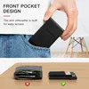 Porte-cartes de crédit RFID Portefeuille en métal Mince Slim Bank Card Case Hommes Femmes Pop Up Portefeuille Minimaliste Petit Noir Bourse Métal Vallet Z8N2 #